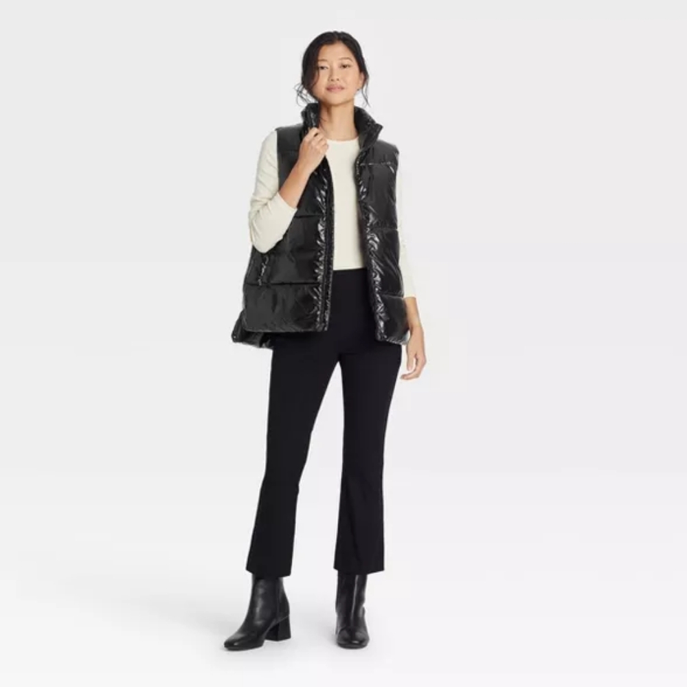 A New Day Oversized Glossy Puffer Women's Vest Size S